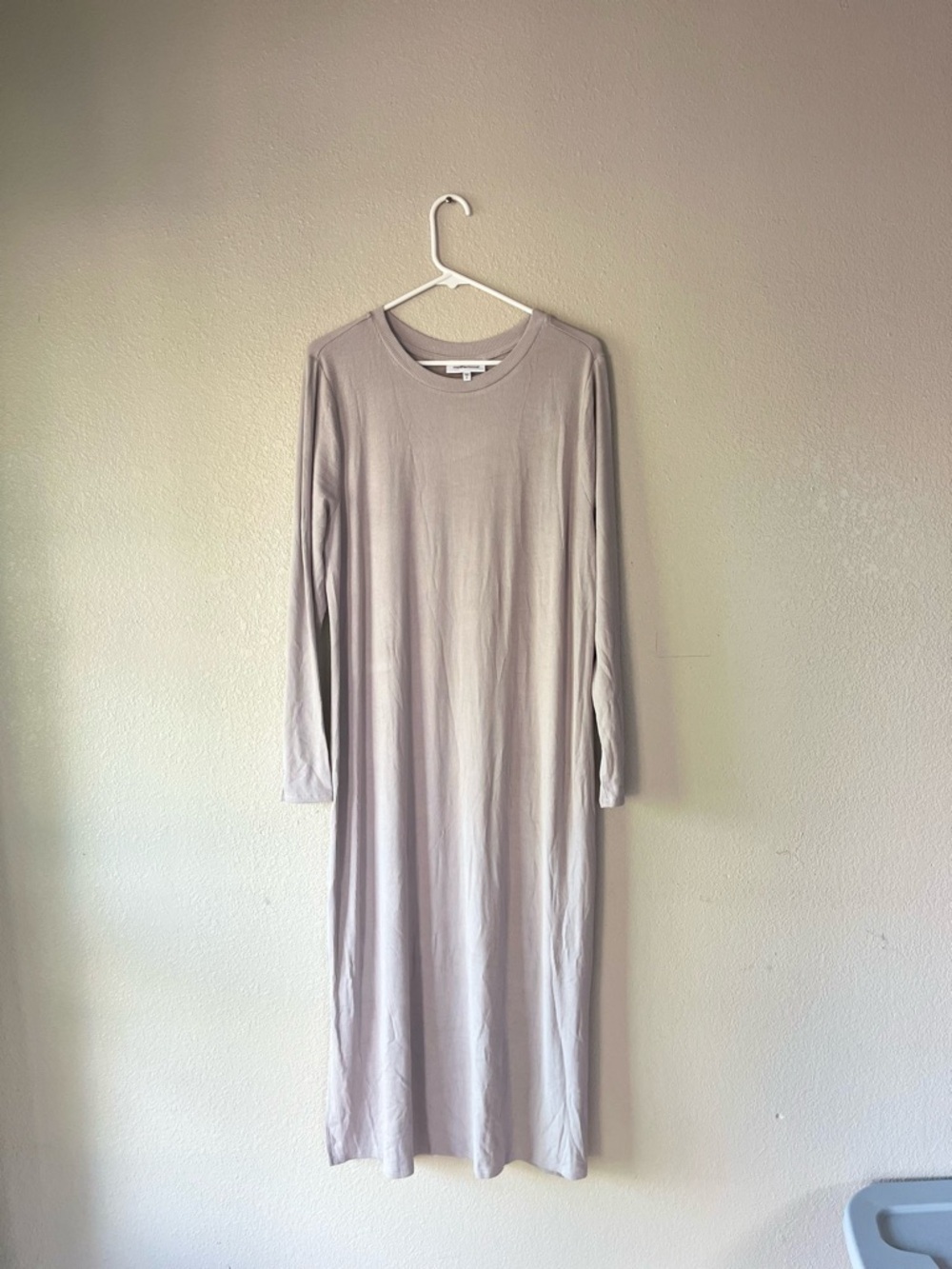 Motherhood Light Gray Long Sleeve Maxi Dress
